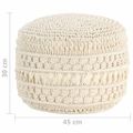 vidaXL Ručne vyrobená taburetka macrame 45x30 cm, bavlna