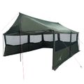 vidaXL Rodinný stan Armádna zelená 450 x 400 x 265 cm Polyester a oceľ