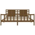 vidaXL Posteľný rám s čelom medovo-hnedý 200x200 cm masívne drevo