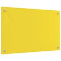 vidaXL Kuchynský obklad Žltá 80 x 50 cm tvrdené sklo