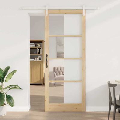 vidaXL Posuvné dvere ORKDAL Prírodná 93 x 232 cm