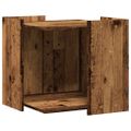 vidaXL Uzavretý box na stelivo staré drevo 53x53x51cm kompozitné drevo