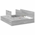 vidaXL Rám postele s úložným prostorem Sivý Sonoma 200 x 200 cm