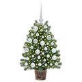 vidaXL Umelý vianočný stromček s 150 LED-i Zelená 75 cm PE a PVC
