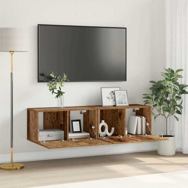 vidaXL Zostava TV skriniek Nástenný 2 pcs Viacfarebný 60 x 30 x 30 cm