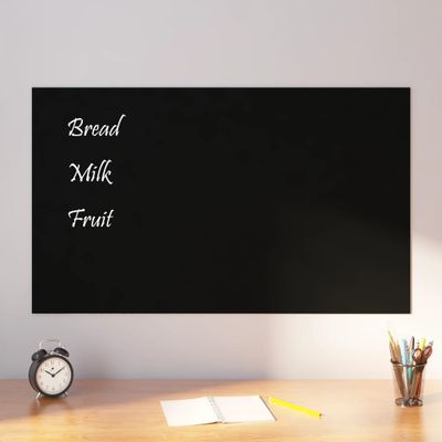 vidaXL Nástenná magnetická tabuľa čierna 100x60 cm tvrdené sklo