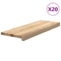 vidaXL Schodiskové stupne 20 ks 70x25x2 cm neošetrený dubový masív