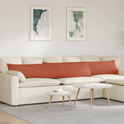 vidaXL Vankúše na pohovku 2 pcs Červenooranžová 200 x 40 cm
