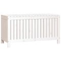 vidaXL Záhradný úložný box biely 115x49x60 cm masívna borovica
