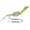 vidaXL Záhradné ležadlo s vankúšom, hliník a textilén, zelené