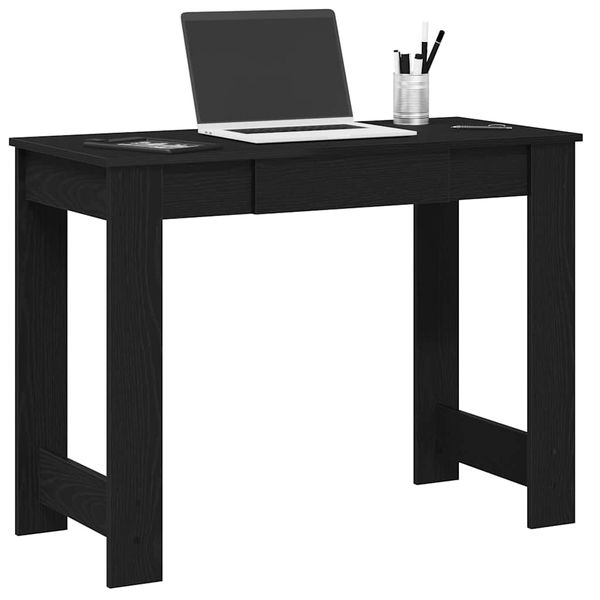 vidaXL Písací stôl, čierny 100x45x75 cm, kompozitné drevo