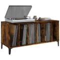 vidaXL Skrinka na platne dymový dub 100x38x48 cm kompozitné drevo