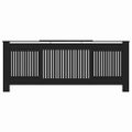 vidaXL Kryt radiátora 2 ks Čierna 205 x 20,5 x 81,5cm Kompozitné drevo