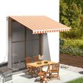 vidaXL Náhradná látka na markízu, žlto-oranžová, 350x250 cm, polyester