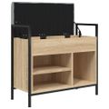 vidaXL Lavička na topánky dub sonoma 65,5x32x57,5 cm kompozitné drevo