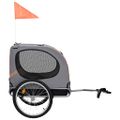 vidaXL Vozík za bicykel pre psa, oranžovo sivý