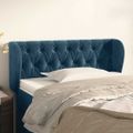 vidaXL Čelo postele so záhybmi tmavomodrá 103x23x78/88 cm zamat