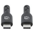 MANHATTAN Kábel, USB-C/USB-C, 0,5m, čierny