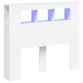 vidaXL Čelo s LED biele 120x18,5x103,5 cm kompozitné drevo