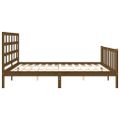 vidaXL Posteľný rám s čelom medovo-hnedý 200x200 cm masívne drevo
