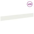 vidaXL Obrubník trávnika 20 ks 100 x 12 cm Oceľ Biela