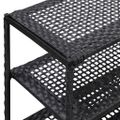 vidaXL Regál na topánky čierny 50x30x120 cm polyratanový