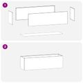 vidaXL Záhradný kvetináč 2 ks Čierna 100 x 30 x 30 cm