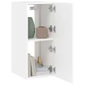 vidaXL TV nástenné skrinky s LED svetlami 2 ks biele 30,5x35x70 cm