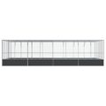 vidaXL Voliéra s nadstavcom strieborná 832x414x212 cm oceľ