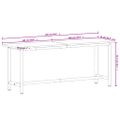 vidaXL Pracovný stôl 200x55x81,5 cm masívny buk a kov