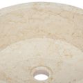 vidaXL Umývadlo krémové Ø40x15 cm mramor
