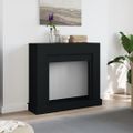 vidaXL Obloženie krbu čierne 100x30x87,5 cm kompozitné drevo