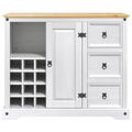 VidaXL Úložisko v kuchyni Biely a vosk z medu 112 x 70 x 91,5 cm