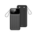 Maxlife power bank with built-in cables MXPB-06 PD QC 22,5W 10000 mAh black