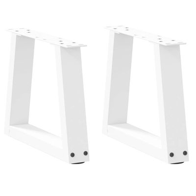 vidaXL Nohy konferenčného stolíka v tvare V, 2 ks, biele, 40 x (30-31,3) cm, oceľové