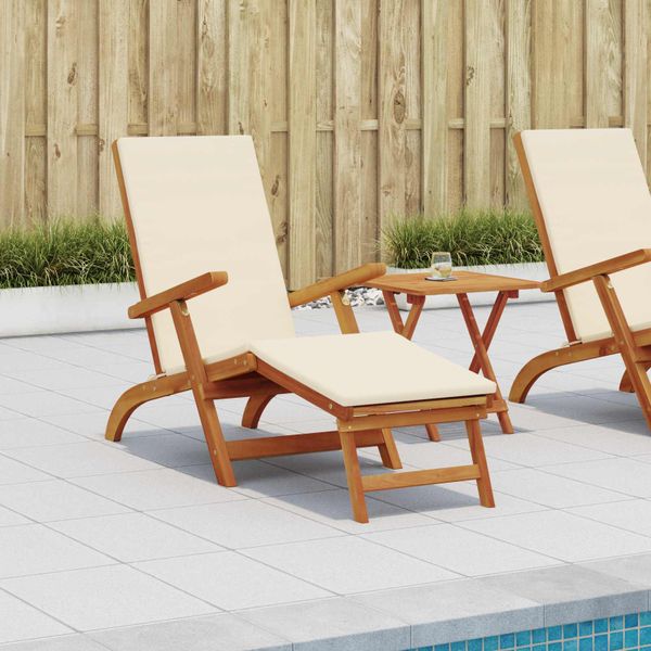 vidaXL Skladací a polohovateľný slnečník 2 pcs Krémovo biela
