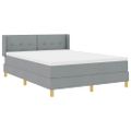 vidaXL Posteľ s pružinovým rámom Svetlosivá 190 x 140 cm látka