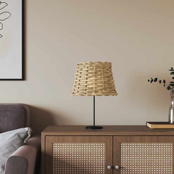 vidaXL Tienidlo na lampu hnedé Ø20x15 cm prútené
