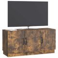 vidaXL TV skrinka Dymový dub 99 x 34,5 x 47 cm Kompozitné drevo