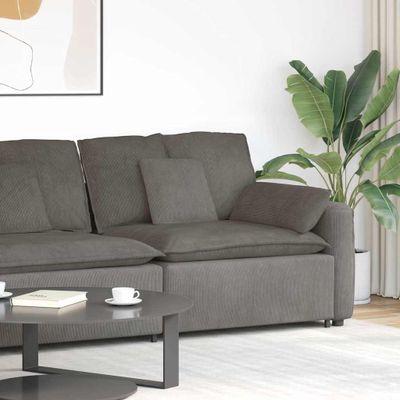 vidaXL Modulová opierka na ruky s vankúšmi, svetlosivá, 100 cm