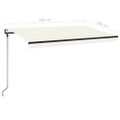 vidaXL Automatická zaťahovacia markíza 400x300 cm krémová