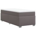 vidaXL Boxspring posteľ s matracom sivá 100x200 cm umelá koža