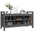 vidaXL Lavica do presiene sivá 110x40x60 cm masívna borovica