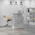 vidaXL Recepčný stôl betónovo sivý 100x40x104 cm kompozitné drevo