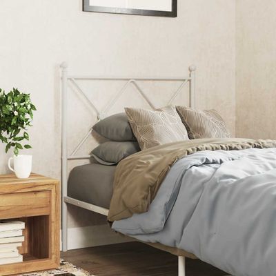 vidaXL Kovové náhradné čelo postele biele 75 cm