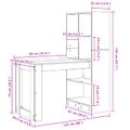 vidaXL Stôl Biela Kompozitné drevo 122 x 67 x 145 cm