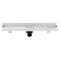 vidaXL Sprchový odtok s vetracími otvormi 63x14 cm nehrdzavejúca oceľ