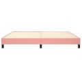 vidaXL Posteľný rám s boxspringom ružový 200x200 cm zamat