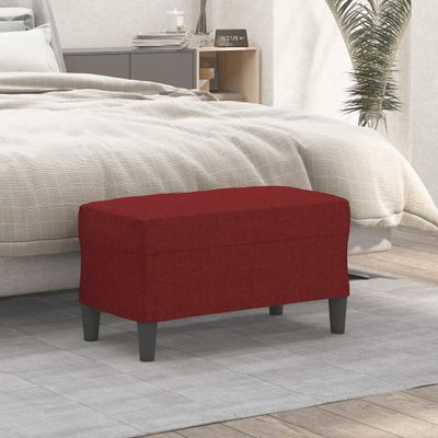 vidaXL Lavička vínovo-červená 70x35x41 cm látka