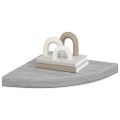 vidaXL Nástenné rohové police 2 ks betónové sivé 35x35x3,8 cm MDF